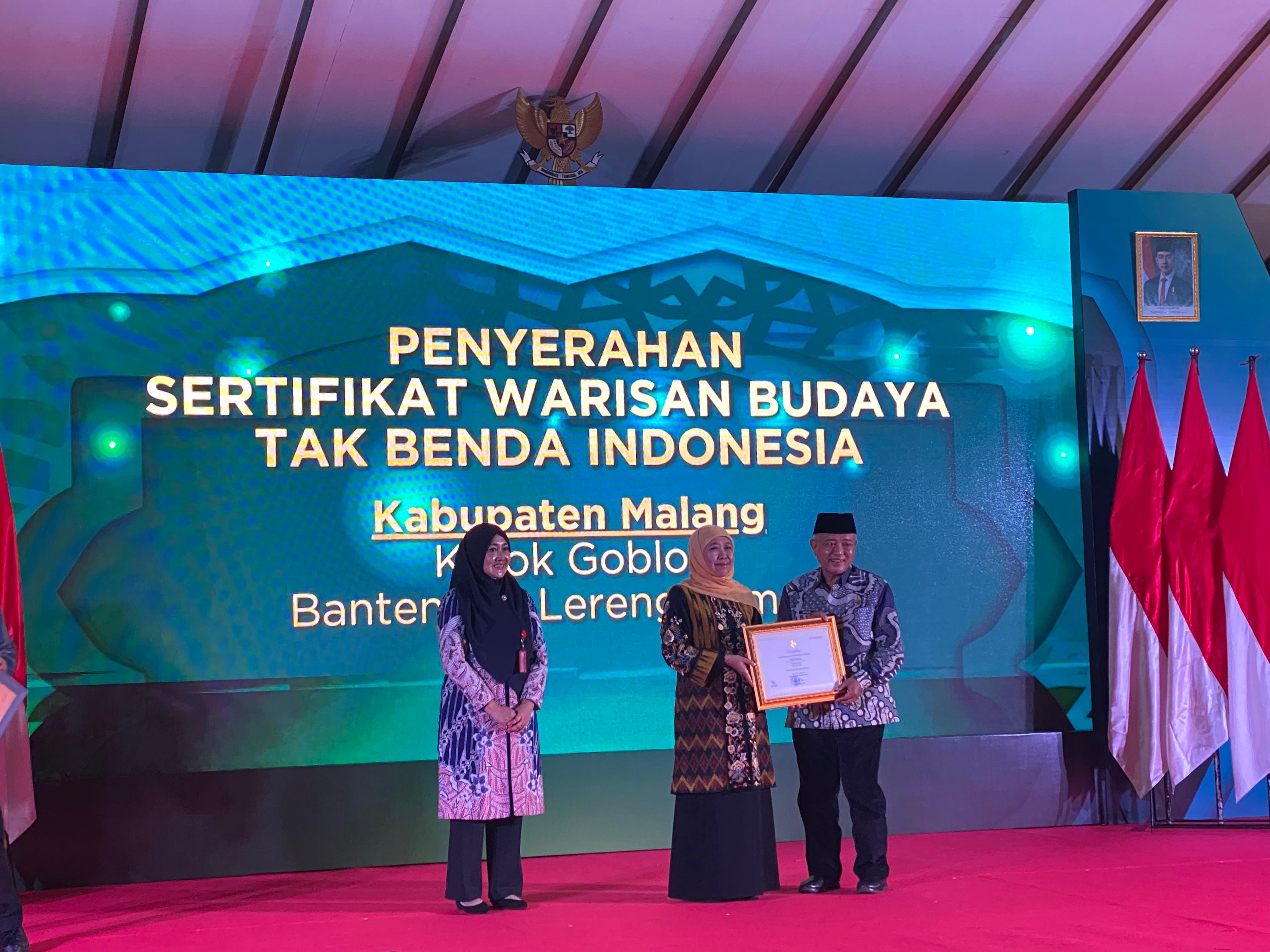 Penyerahan Sertifikat WBTb dan Fasilitasi Pelaku Budaya  Kabupaten Malang