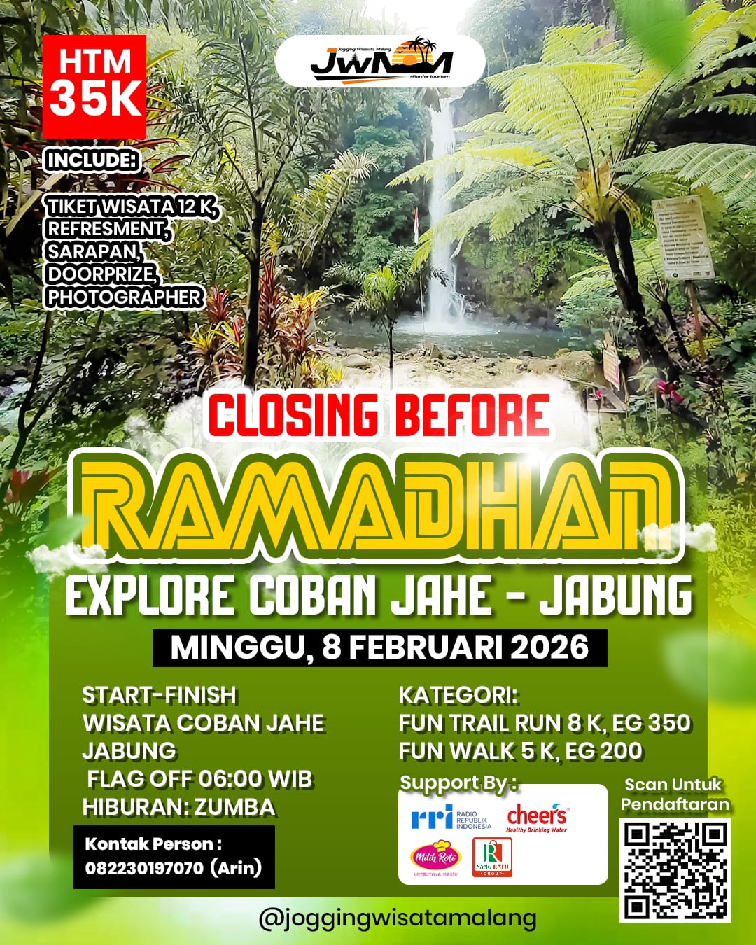 Explore JWM Jelang Ramadhan ke Surganya Jabung di Coban Jahe